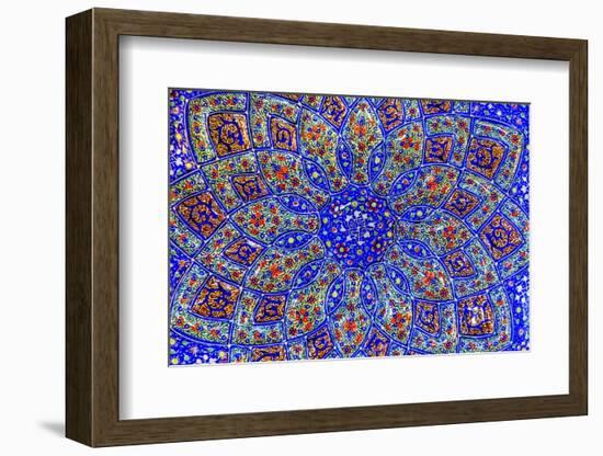 Ancient Arab Islamic Designs Blue Pottery, Madaba, Jordan-William Perry-Framed Photographic Print