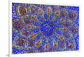 Ancient Arab Islamic Designs Blue Pottery, Madaba, Jordan-William Perry-Framed Photographic Print