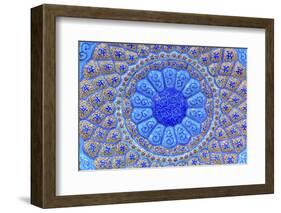 Ancient Arab Islamic Designs. Blue Pottery, Madaba, Jordan-William Perry-Framed Photographic Print