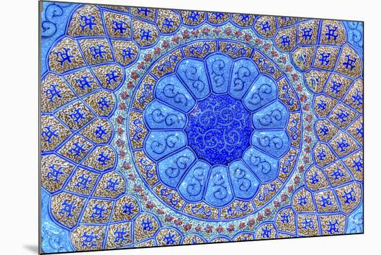 Ancient Arab Islamic Designs. Blue Pottery, Madaba, Jordan-William Perry-Mounted Photographic Print