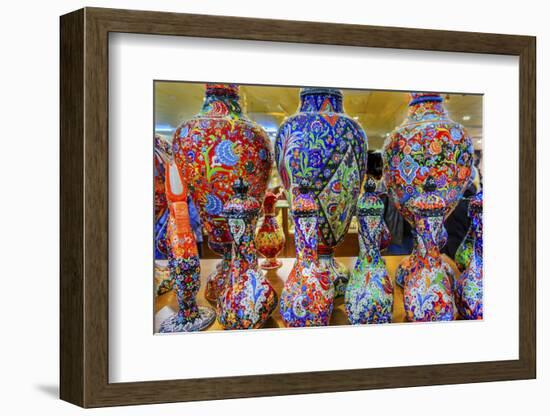 Ancient Arab Islamic Flower Designs on Vases, Madaba, Jordan-William Perry-Framed Photographic Print