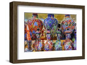 Ancient Arab Islamic Flower Designs on Vases, Madaba, Jordan-William Perry-Framed Photographic Print