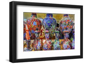 Ancient Arab Islamic Flower Designs on Vases, Madaba, Jordan-William Perry-Framed Photographic Print