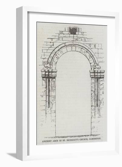 Ancient Arch in St Benedict's Church, Cambridge-null-Framed Giclee Print
