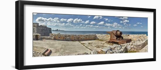 Ancient artillery at Morro Castle, Havana, Cuba-null-Framed Photographic Print