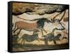 Ancient Artwork on the Walls of the Cave at Lascaux-null-Framed Stretched Canvas