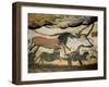 Ancient Artwork on the Walls of the Cave at Lascaux-null-Framed Premium Photographic Print