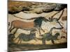Ancient Artwork on the Walls of the Cave at Lascaux-null-Mounted Premium Photographic Print