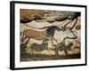 Ancient Artwork on the Walls of the Cave at Lascaux-null-Framed Photographic Print