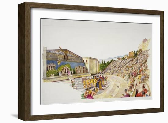 Ancient Athens - Reconstruction of a Theatre-null-Framed Giclee Print