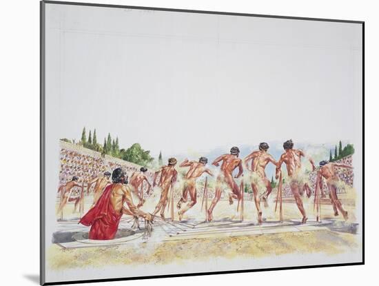 Ancient Athens - Reconstruction of the Stadium-null-Mounted Giclee Print