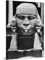 Ancient Aztec Stone Head-null-Mounted Photographic Print