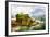 Ancient Balinese Temple - Picture In Painting Style-Maugli-l-Framed Art Print