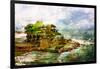 Ancient Balinese Temple - Picture In Painting Style-Maugli-l-Framed Art Print