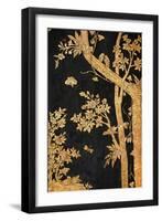 Ancient Bird and Tree Painting in Thai Style-GOLFX-Framed Art Print