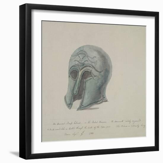 Ancient Brass Helmet from the British Museum, Holborn, London, 1784-William Angus-Framed Giclee Print