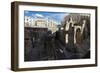Ancient builldings and Roman ruins in the old town, Lecce, Apulia, Italy, Europe-Roberto Moiola-Framed Photographic Print
