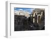 Ancient builldings and Roman ruins in the old town, Lecce, Apulia, Italy, Europe-Roberto Moiola-Framed Photographic Print