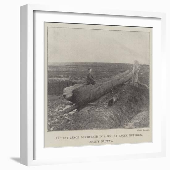 Ancient Canoe Discovered in a Bog at Knock Multown, County Galway-null-Framed Giclee Print