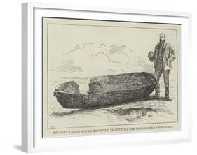 Ancient Canoe Found Recently in Cutting the Manchester Ship Canal-null-Framed Giclee Print