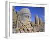 Ancient Carved Heads of Gods on Summit of Mount Nemrut, Nemrut Dagi (Nemrut Dag), Anatolia, Turkey-Lee Frost-Framed Photographic Print