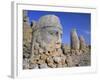 Ancient Carved Heads of Gods on Summit of Mount Nemrut, Nemrut Dagi (Nemrut Dag), Anatolia, Turkey-Lee Frost-Framed Photographic Print