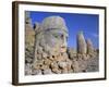 Ancient Carved Heads of Gods on Summit of Mount Nemrut, Nemrut Dagi (Nemrut Dag), Anatolia, Turkey-Lee Frost-Framed Photographic Print