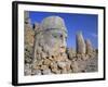 Ancient Carved Heads of Gods on Summit of Mount Nemrut, Nemrut Dagi (Nemrut Dag), Anatolia, Turkey-Lee Frost-Framed Photographic Print