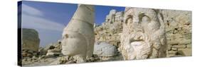 Ancient Carved Stone Heads, Nemrut Dagi (Nemrut Dag), on Summit of Mount Nemrut, Anatolia, Turkey-Lee Frost-Stretched Canvas