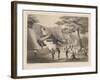 Ancient Castle of Na-Ga-Cus-Ko, Lew Chew, 1855-Wilhelm Joseph Heine-Framed Giclee Print