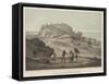 Ancient Castle of Na-Ga-Gus-Ko, Lew Chew, 1855-Wilhelm Joseph Heine-Framed Stretched Canvas