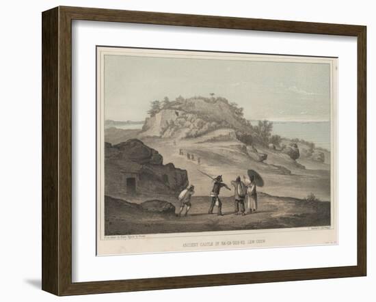 Ancient Castle of Na-Ga-Gus-Ko, Lew Chew, 1855-Wilhelm Joseph Heine-Framed Giclee Print