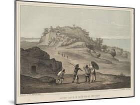 Ancient Castle of Na-Ga-Gus-Ko, Lew Chew, 1855-Wilhelm Joseph Heine-Mounted Giclee Print