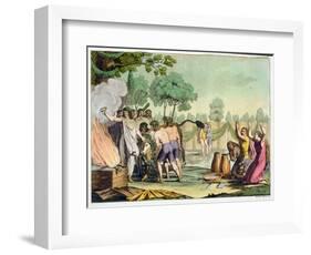 Ancient Celts or Gauls Sacrificing a Cow, circa 1800-18-Vittorio Raineri-Framed Giclee Print