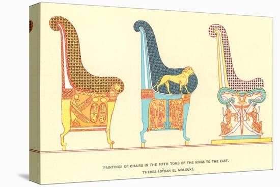 Ancient Chairs from Thebes-null-Stretched Canvas