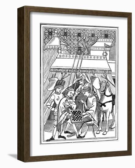 Ancient Chess Play, 14th Century-null-Framed Giclee Print