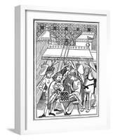 Ancient Chess Play, 14th Century-null-Framed Giclee Print