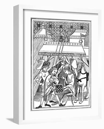 Ancient Chess Play, 14th Century-null-Framed Giclee Print