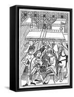 Ancient Chess Play, 14th Century-null-Framed Stretched Canvas