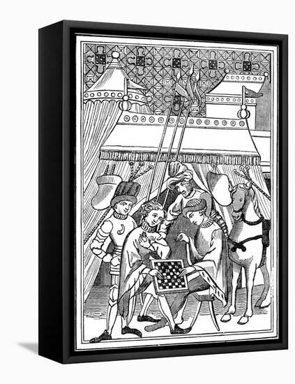 Ancient Chess Play, 14th Century-null-Framed Stretched Canvas