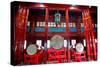 Ancient Chinese Drums Drum Tower, Beijing, China-William Perry-Stretched Canvas