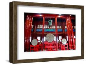 Ancient Chinese Drums Drum Tower, Beijing, China-William Perry-Framed Photographic Print