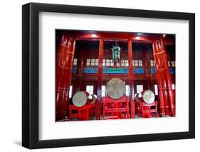 Ancient Chinese Drums Drum Tower, Beijing, China-William Perry-Framed Photographic Print