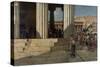 Ancient Chorus Leaving Temple-Francesco Netti-Stretched Canvas