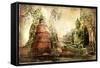 Ancient Cities Of Thailand - Artwork In Painting Style-Maugli-l-Framed Stretched Canvas