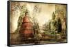 Ancient Cities Of Thailand - Artwork In Painting Style-Maugli-l-Framed Stretched Canvas