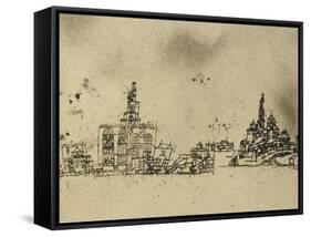 Ancient City on the Water-Paul Klee-Framed Stretched Canvas