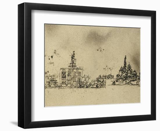 Ancient City on the Water-Paul Klee-Framed Premium Giclee Print