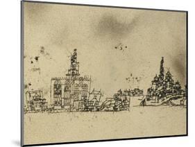 Ancient City on the Water-Paul Klee-Mounted Giclee Print