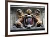 Ancient Coat of Arms with Lions Rampant, Amsterdam, Netherlands-null-Framed Giclee Print